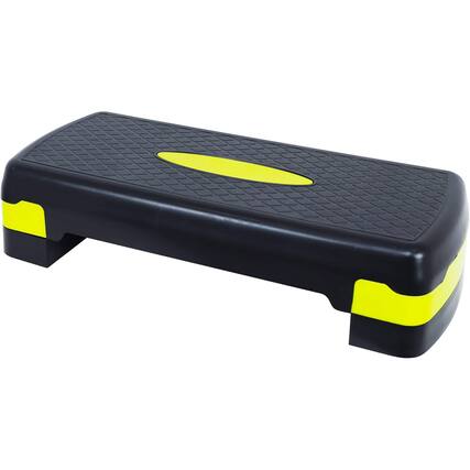 Front. Fitvids - Fitvids Adjustable Aerobic Stepper Platform, Non-Slip Workout, 27", Black/Lemon - Black/Lemon.