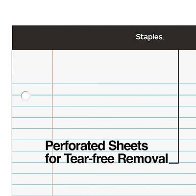 Staples.

Perforated Sheets for Tear-free Removal