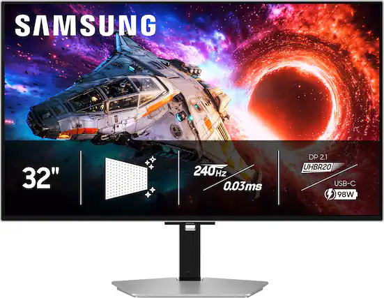 SAMSUNG
32"
240Hz 0.03ms
DP 2.1 UHBR20 USB-C 98W