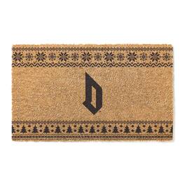 Jardine - Duquesne Dukes 18" x 30" Holiday Coir Doormat - Brown
