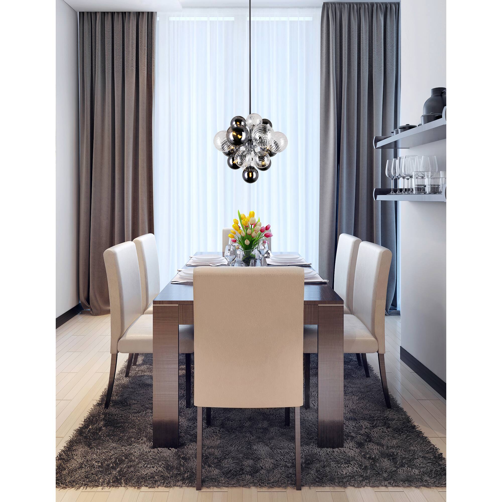 Alt View 3. CWI Lighting - Pallocino 8 Light Chandelier With Chrome Finish - Chrome.