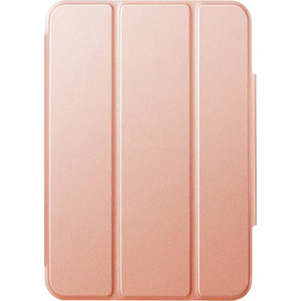 Front. SaharaCase - ESR Folio Case for Apple iPad mini (A17 Pro) and Apple iPad mini (6th Generation 2021) - Rose Gold.