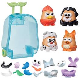 Hasbro - Mr. Potato Head Pet-Tato Tots Set, 31 Pieces with Rolling Carry Case, Mix & Match Pet Parts, Ages 3+ - Multicolor