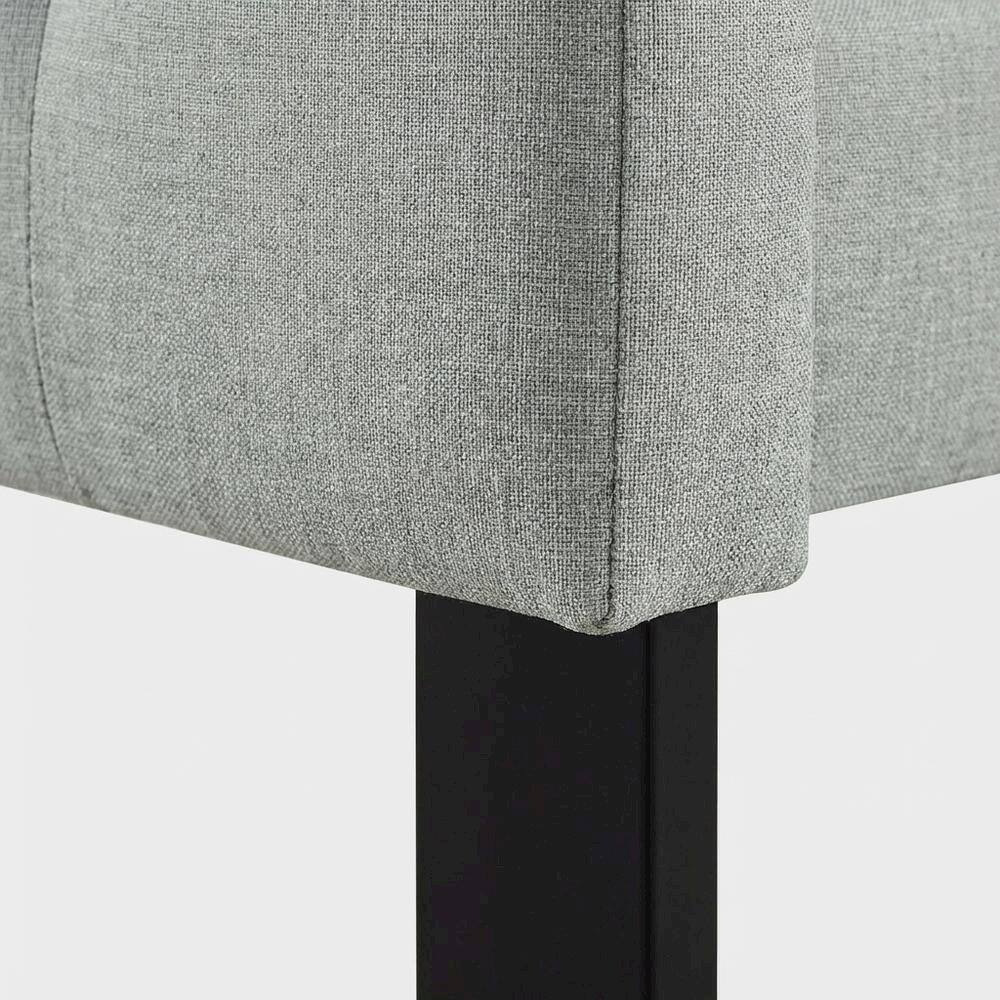 Alt View 1. FurniFact - Upholstered Fabric King Headboard with Elegant Design and Sturdy Frame - Gray.