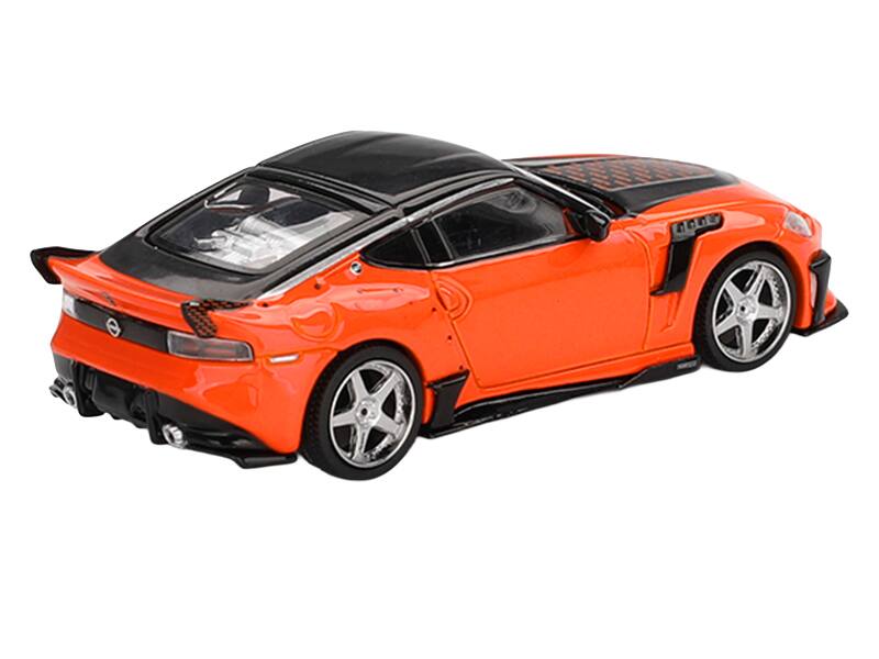 Alt View 3. True Scale Miniatures - Nissan Z VeilSide FFZ400 Orange with Black Top Limited Edition 1/64 Diecast Model Car by Mini GT.