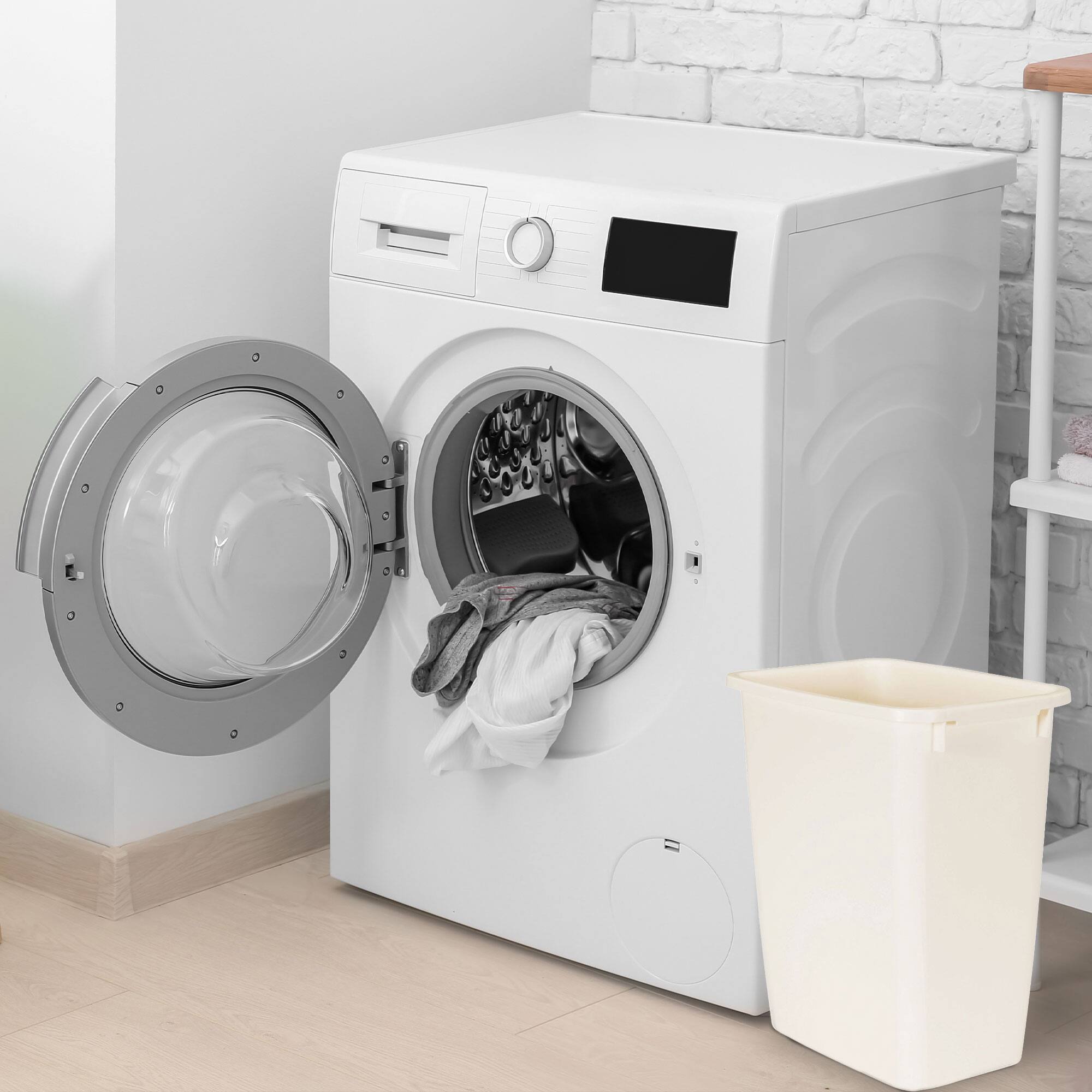 Alt View 2. RubberMaid - Rubbermaid 21 Quart Rectangular Kitchen Wastebasket Trash Can, Bisque (4 Pack) - Beige.