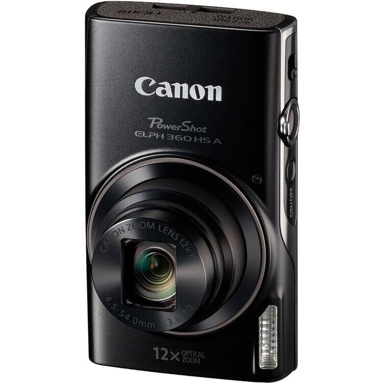 Canon PowerShot ELPH 360 HS A  
Zoom Lens: 12x  
4.5-54.0mm  
12x Optical Zoom