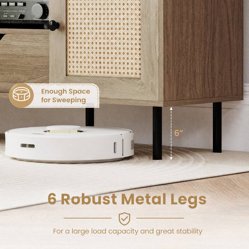Enough Space for Sweeping

6" 

6 Robust Metal Legs

For a large load capacity and great stability