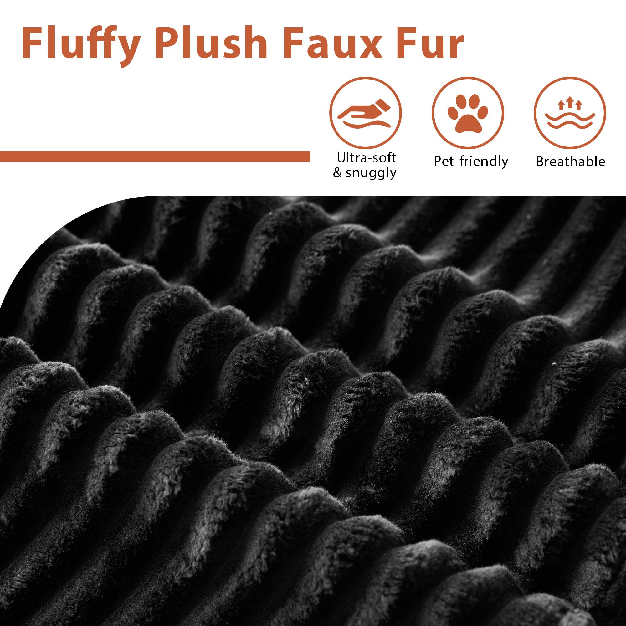 Fluffy Plush Faux Fur

- Ultra-soft & snuggly
- Pet-friendly
- Breathable