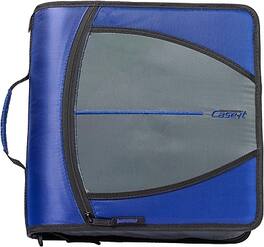 Case It - Mighty Zip Tab 3" 3-Ring Zipper Binders - Blue
