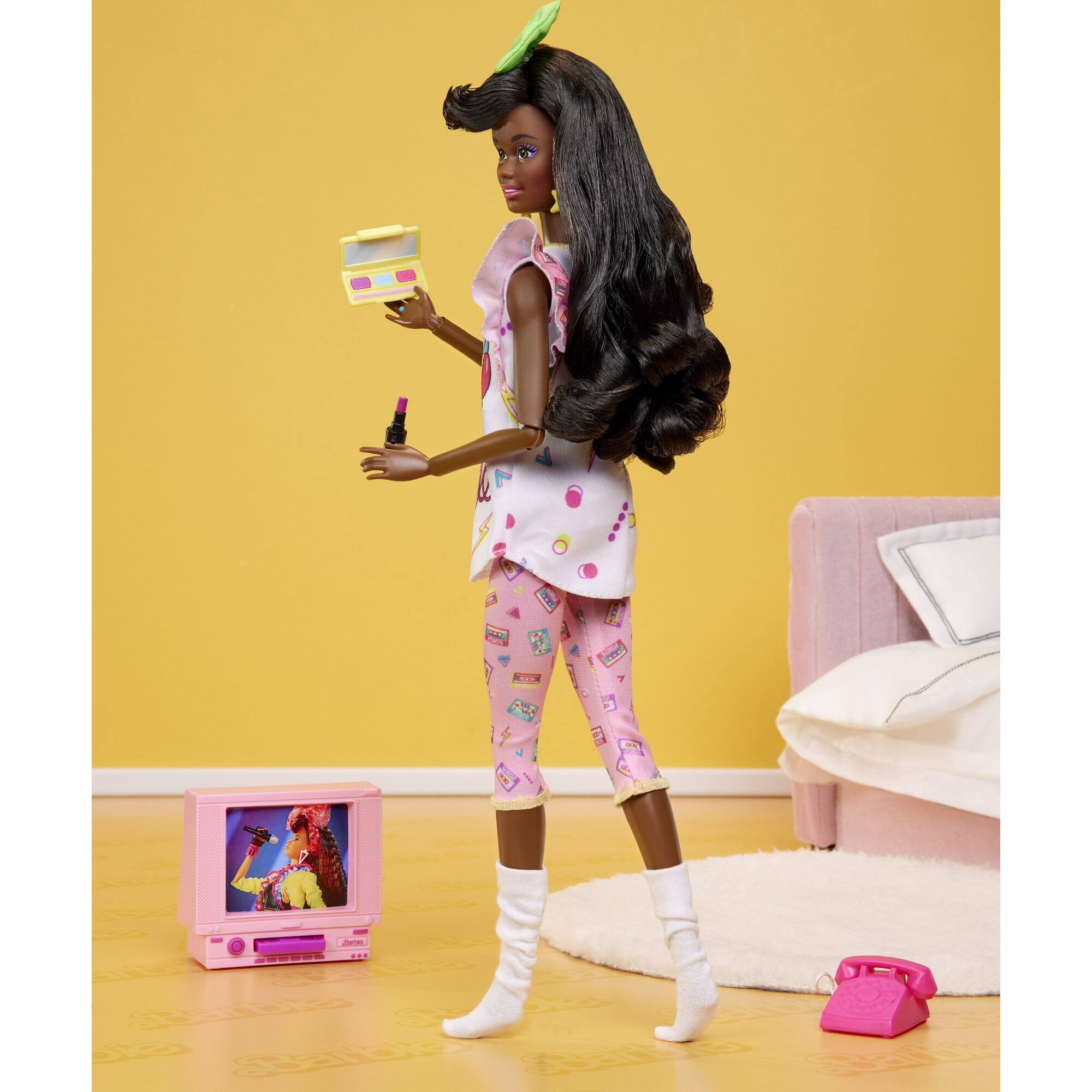 Back. Mattel - Barbie Rewind 80s Slumber Party Collectible Doll with Accessories.