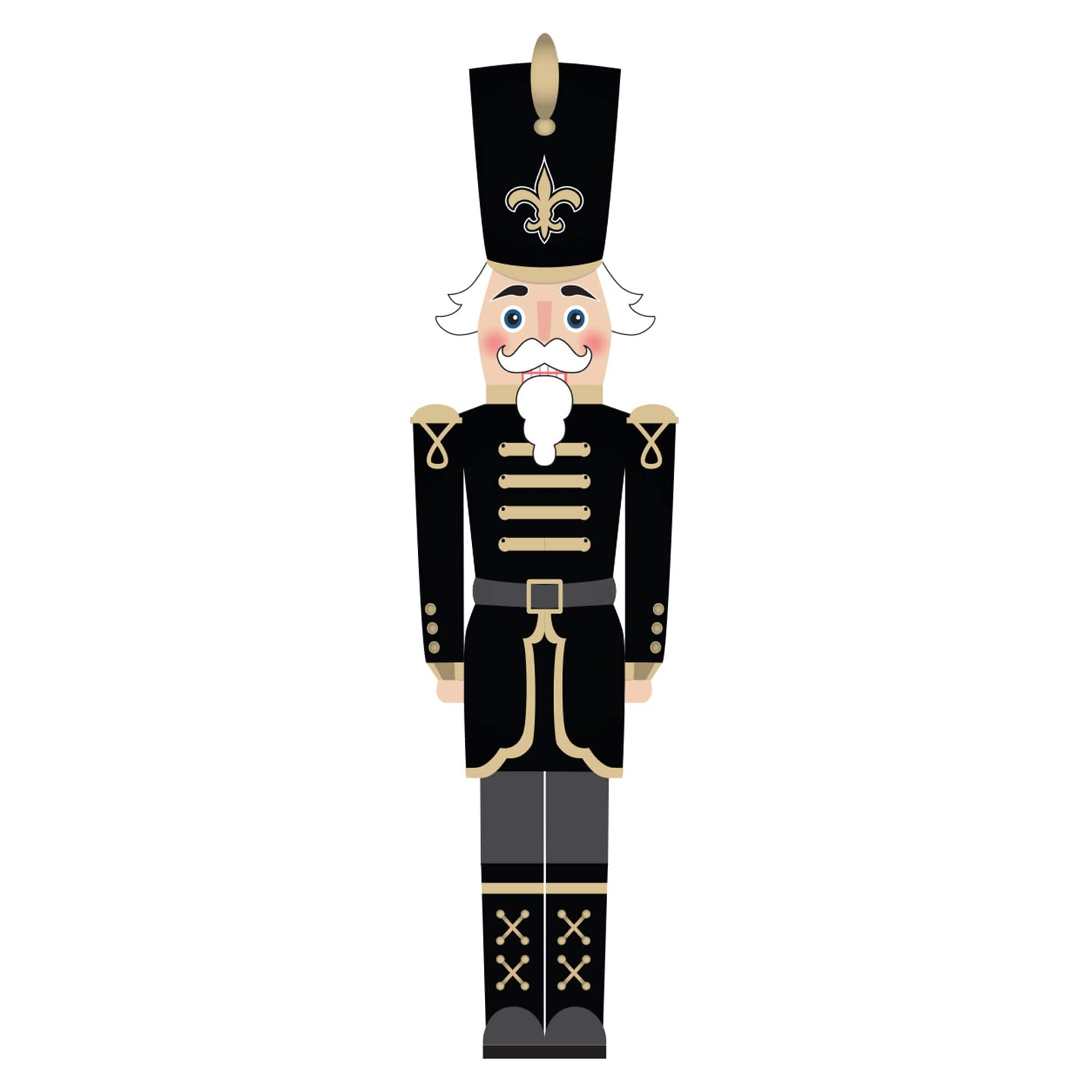 Fan Creations - New Orleans Saints 46" Nutcracker Leaner - Multicolor