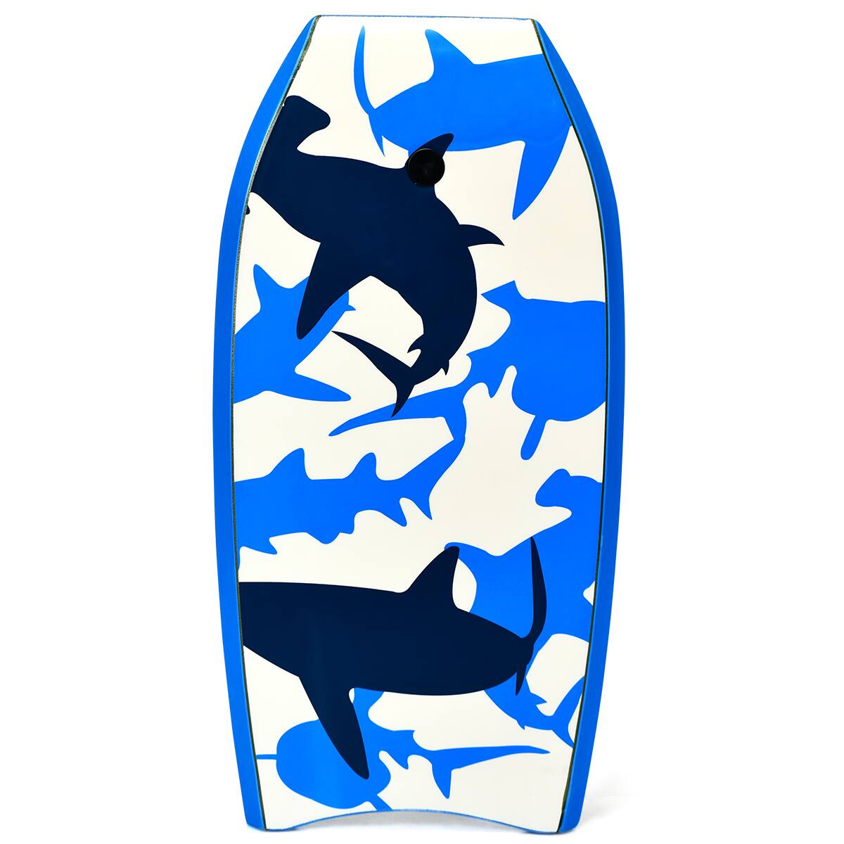 Alt View 10. GOPLUS - Goplus 33" Lightweight Super Bodyboard Surfing W/Leash EPS Core Boarding Blue Shark - Blue.