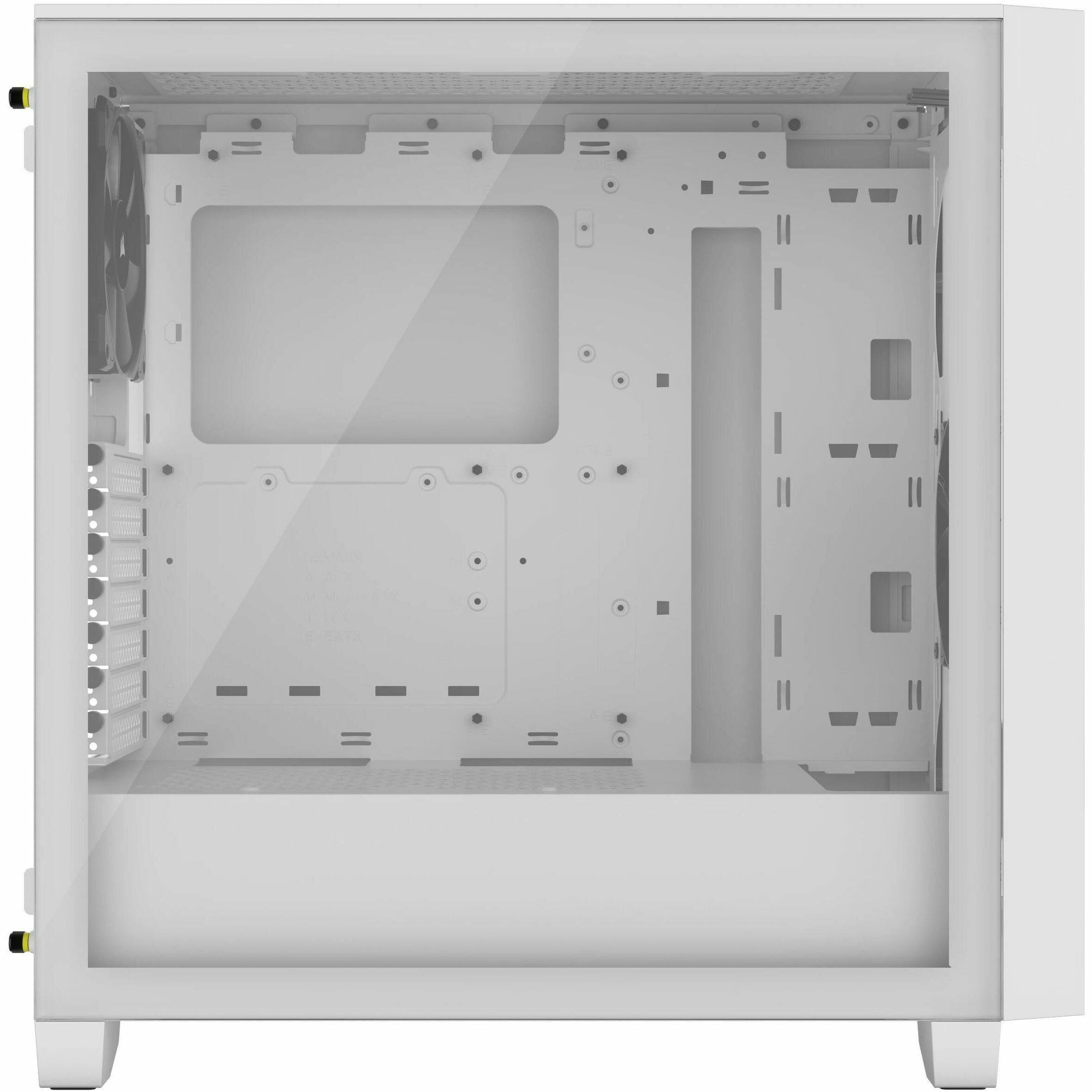 Alt View 2. CORSAIR - Corsair AIRFLOW Computer Case - Mid-tower - White - Tempered Glass - White.