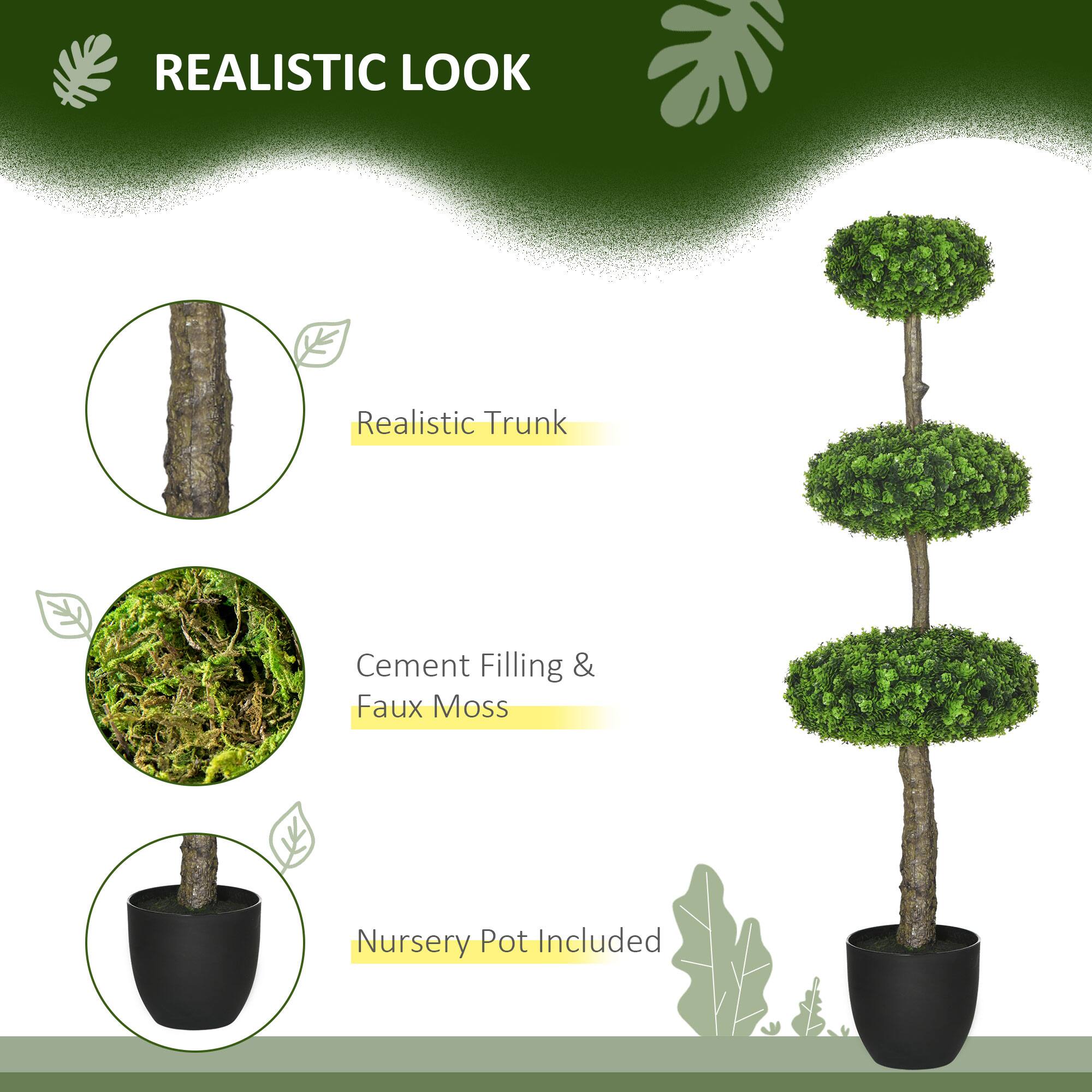 REALISTIC LOOK
Realistic Trunk
Cement Filling & Faux Moss
Nursery Pot Included