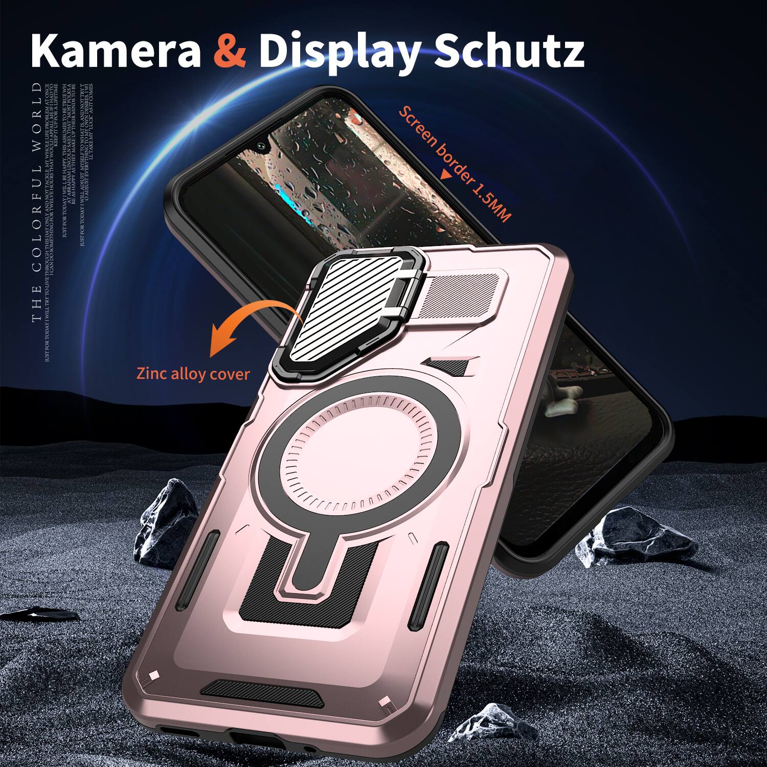 Kamera & Display Schutz  
LIFETEME LIKING WORLD  
Screen border 1.5MM  
Zinc alloy cover