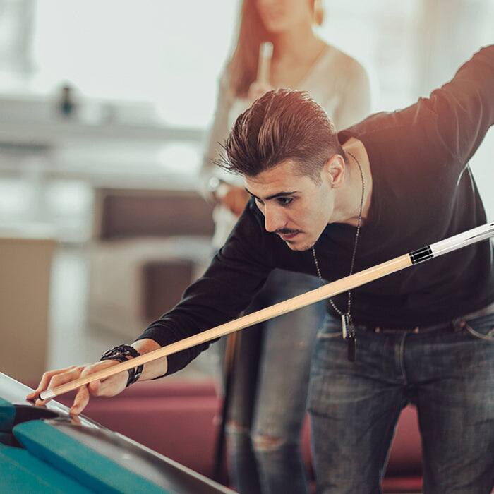 Alt View 4. GSE Games & Sports Expert - Set of 4 58" 2-Piece White Maple Pool Cue Sticks Set for Men/Women - 18/19/20/21oz Each - White.