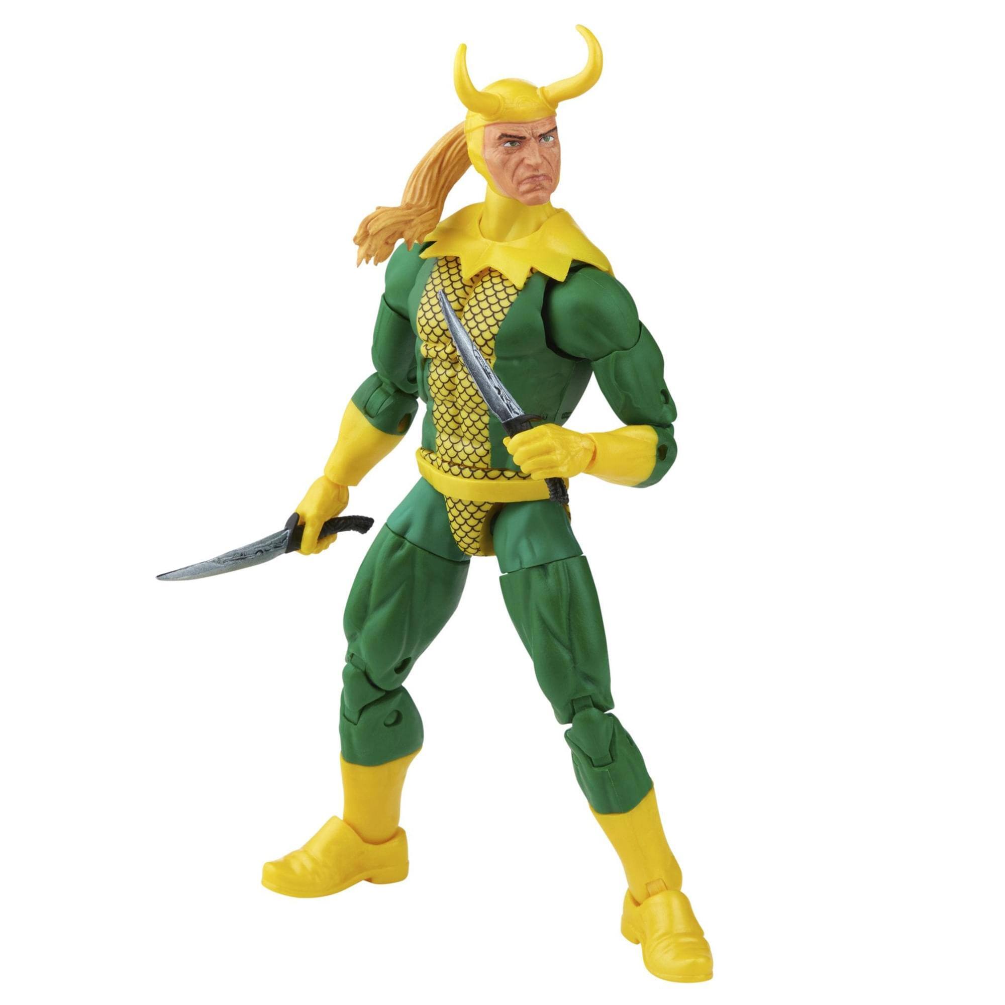 Alt View 10. Hasbro - Marvel Legends 6-inch Retro Action Figure | Loki - Green.