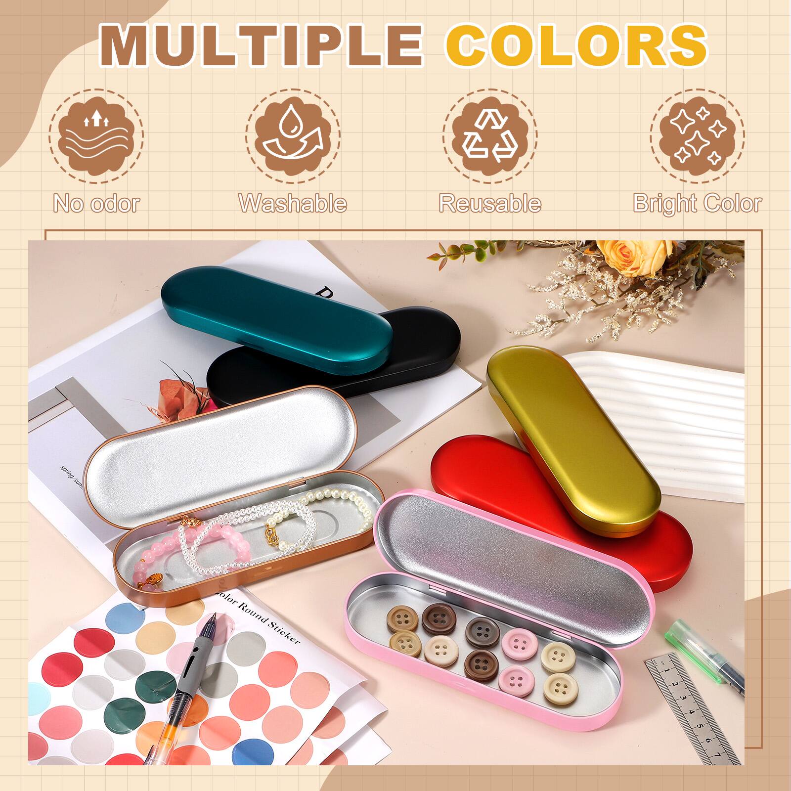 MULTIPLE COLORS  
No odor  
Washable  
Reusable  
Bright Color  

Round Sticker