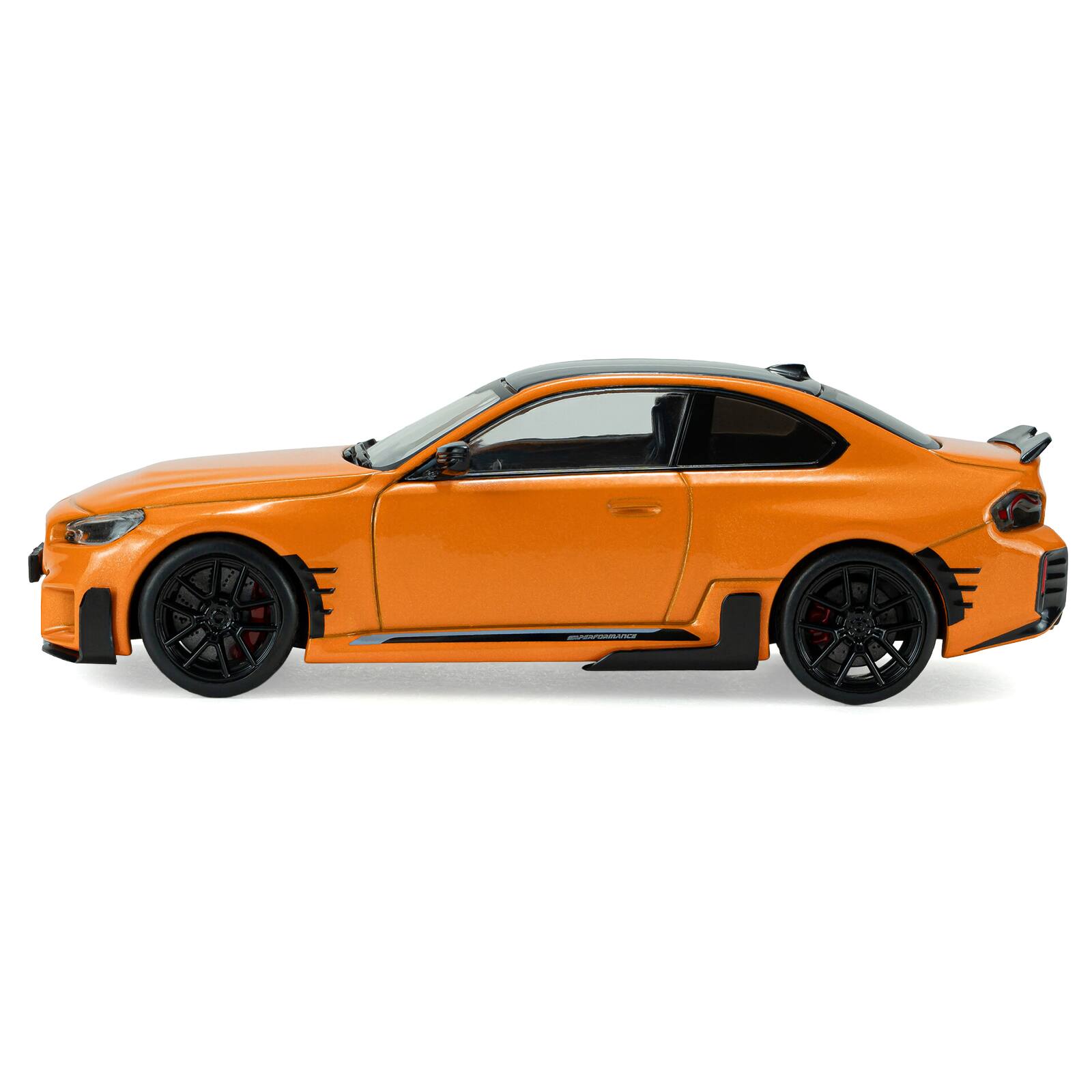 Alt View 1. Solido - 2024 BMW M2 M Performance Papaya Orange Metallic with Black Top 1/43 Diecast Model Car by Solido.