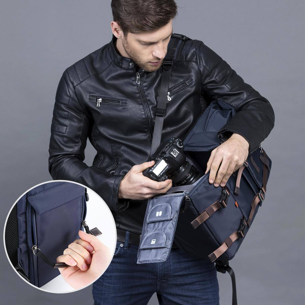 K&F Concept Multi Functional Waterproof Camera Travel Backpack with ...