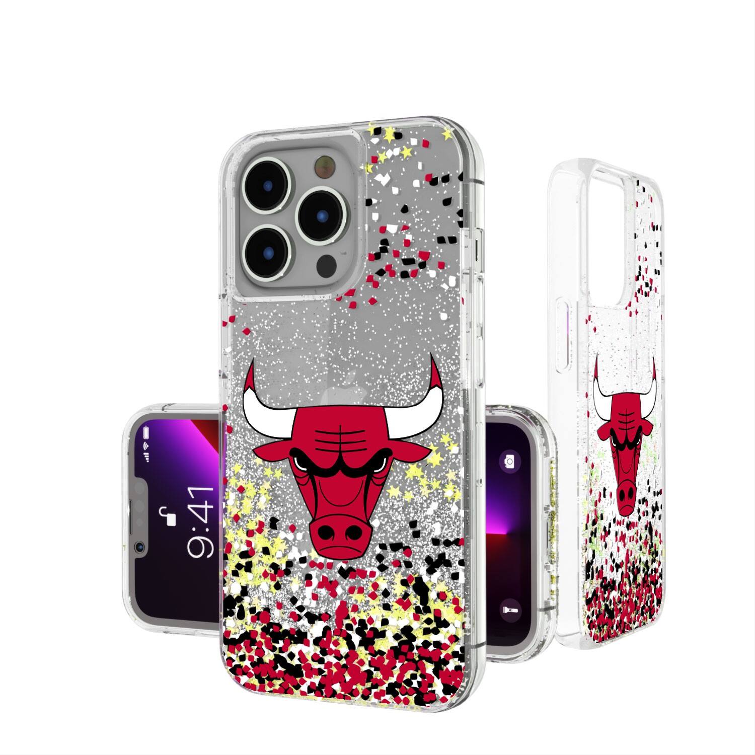 Keyscaper NBA Chicago Bulls iPhone Glitter Case with Confetti Design 14 — free download