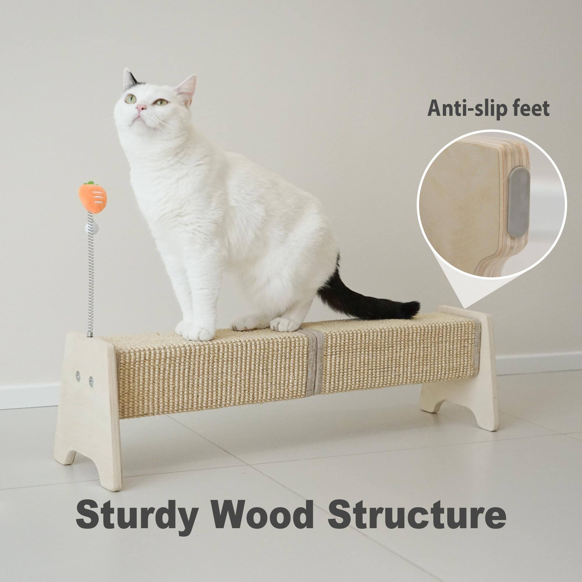Anti-slip feet  
Sturdy Wood Structure