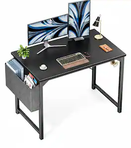 AOITUN - Small Computer Office Desk 40 Inch for Dorm and Home Office, Compact and Versatile Workstation for Daily Use - Black
