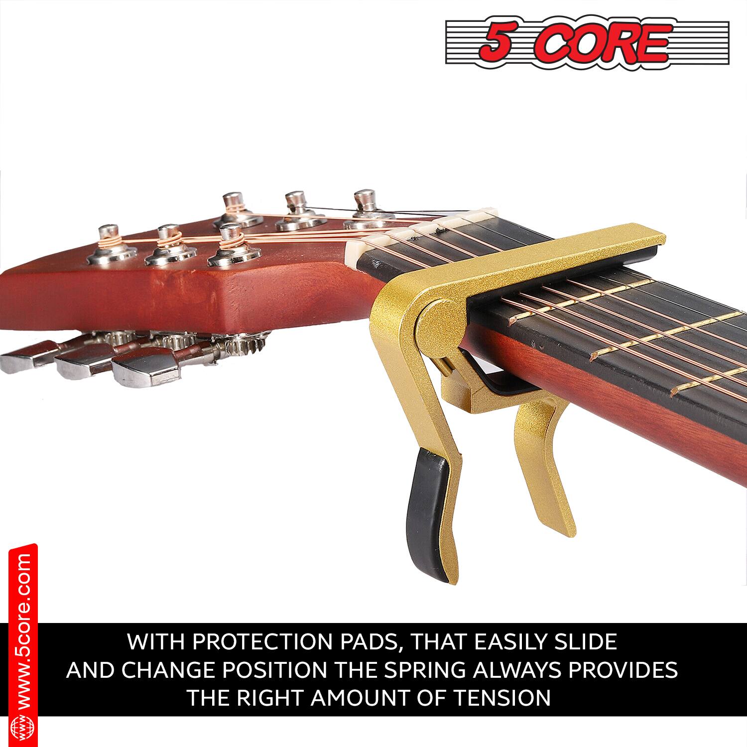 5 CORE  
www.5core.com  

WITH PROTECTION PADS, THAT EASILY SLIDE AND CHANGE POSITION, THE SPRING ALWAYS PROVIDES THE RIGHT AMOUNT OF TENSION