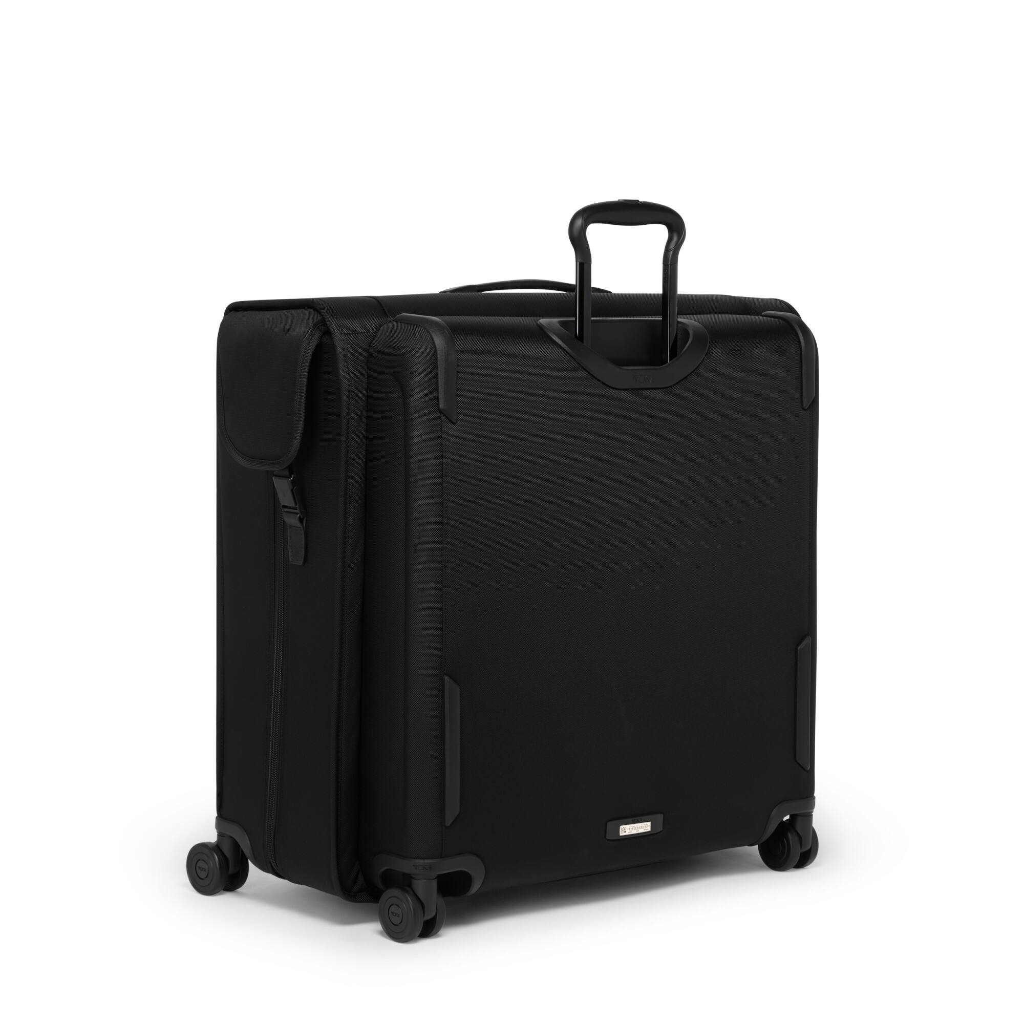Angle. TUMI - Alpha Large Garment Spinner Checked Bag - Black.