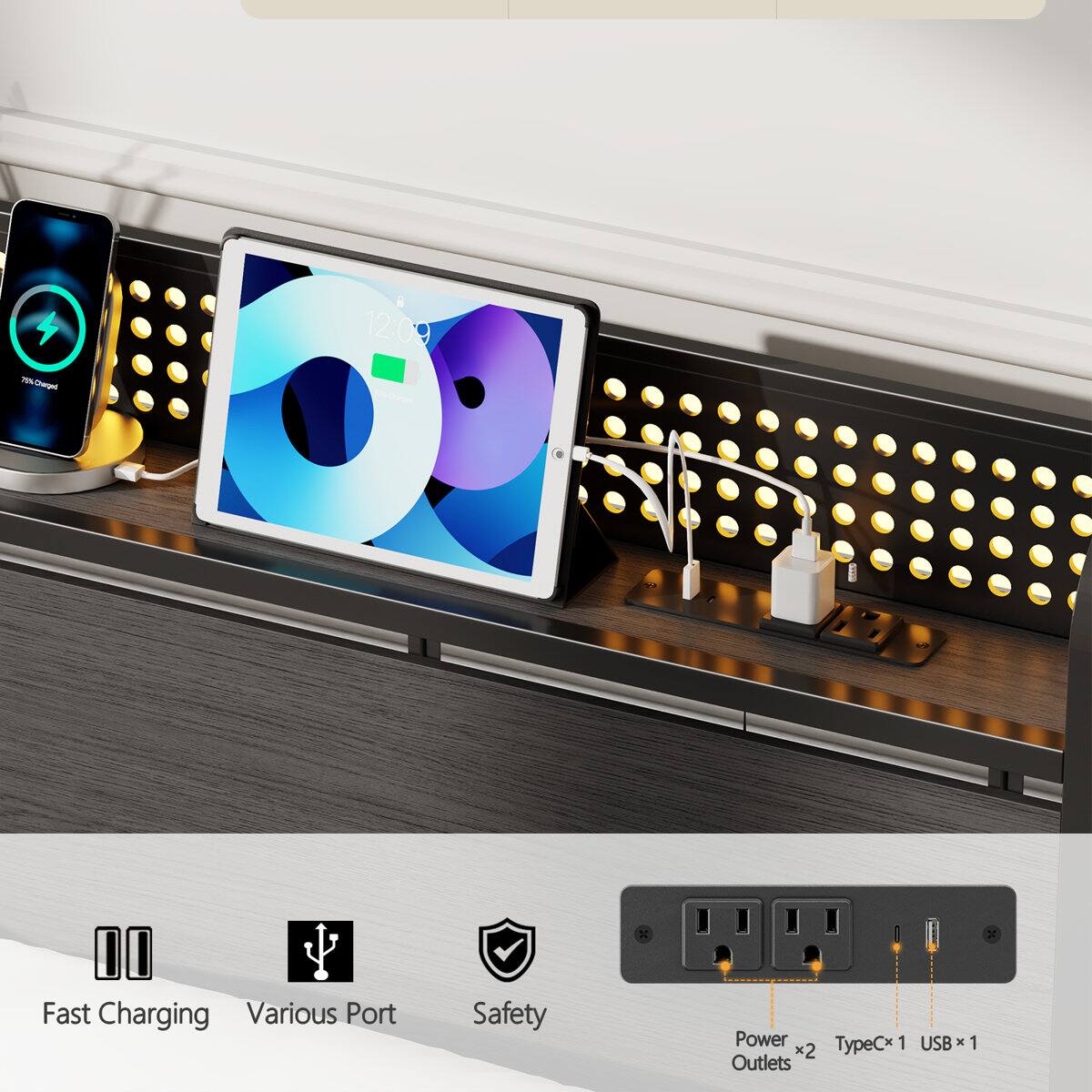 12:09 m  
Cherokee Fast Charging Various Port Safety  
Power x2 TypeC x1 USB x1 Outlets