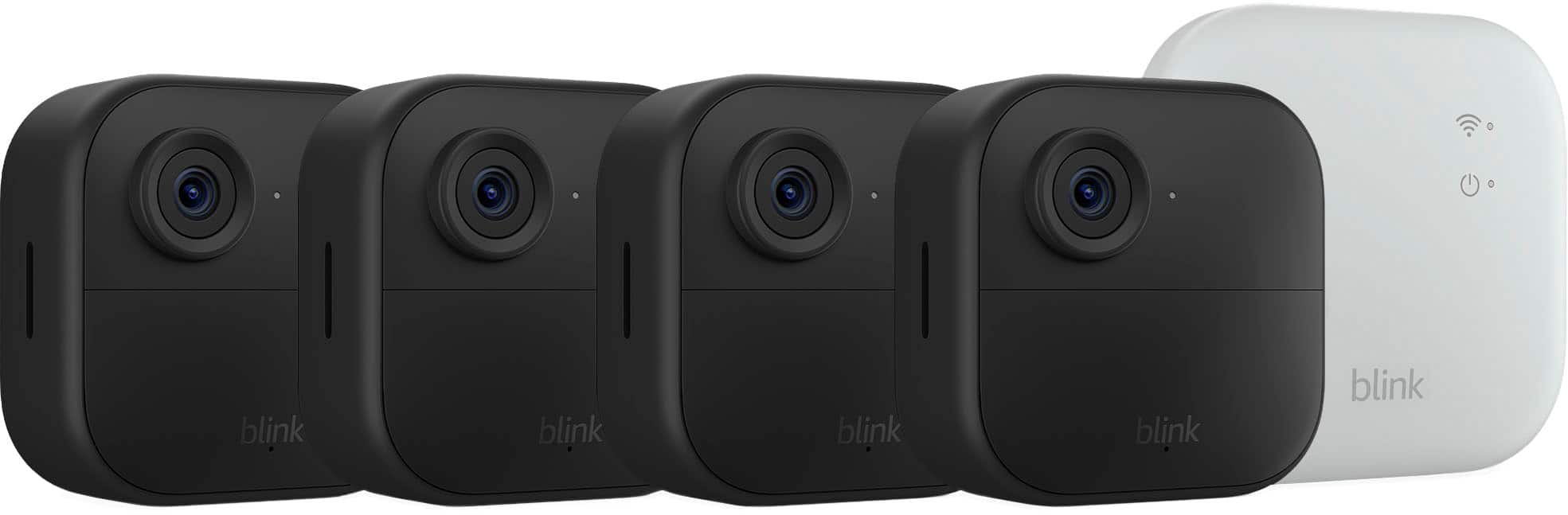 Blink - Outdoor 4 XR — Wireless security camera with extended range, up to 400 feet. Sync Module XR included — 4 Cameras - Black