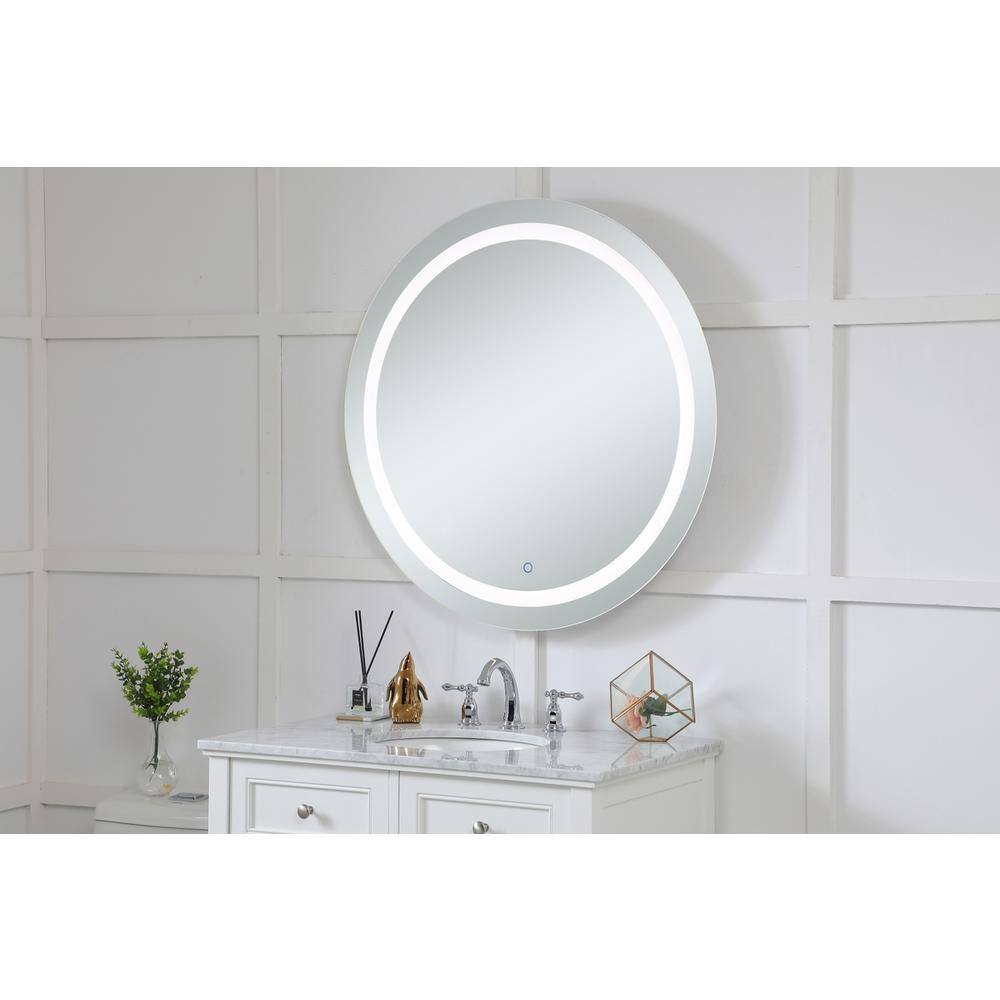 Alt View 4. Elegant Decor - Helios 36 inch Hardwired LED mirror - Silver.