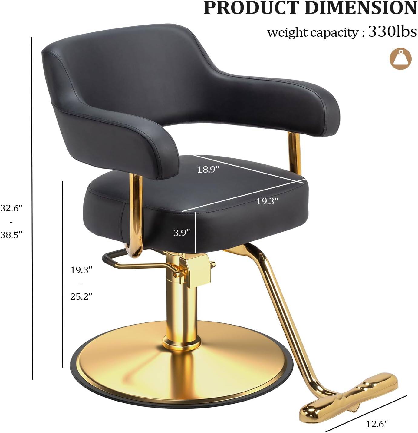 PRODUCT DIMENSION  
weight capacity: 330lbs  
18.9" x 32.6" x 19.3" - 38.5" x 3.9" x 19.3"  
25.2" x 12.6"