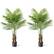 Front. Gymax - Gymax 4.2 FT Tall Artificial Palm Paradise Plant 2 Pack Large Fake Potted Tree - Green.