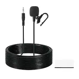 Unique Bargains - Car Stereo Microphone 3.5mm Straight 3-Pole External Mic Replacement 9.8ft Cable for Car Radio GPS DVD - Black