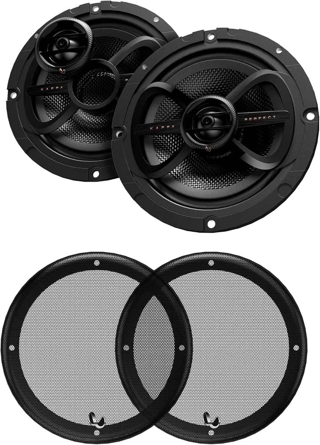 Infinity Mobile - Infinity KAPPAPERFECT600XS 6-1/2” Component Speaker System - Round Grill ONLY Car/Marine Application