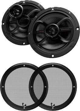 Infinity Mobile - Infinity KAPPAPERFECT600XS 6-1/2” Component Speaker System - Round Grill ONLY Car/Marine Application - Black/Gray