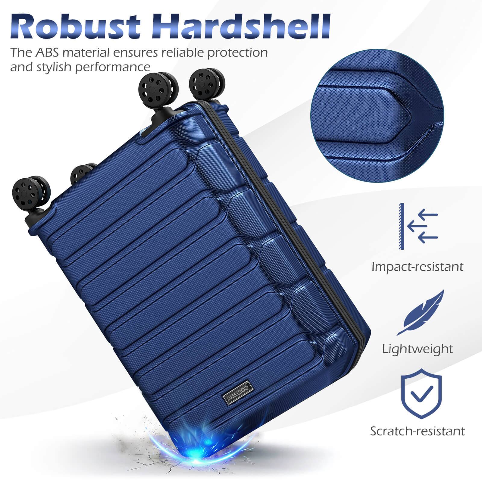 Robust Hardshell  
The ABS material ensures reliable protection and stylish performance  

Impact-resistant  
Lightweight  
Scratch-resistant