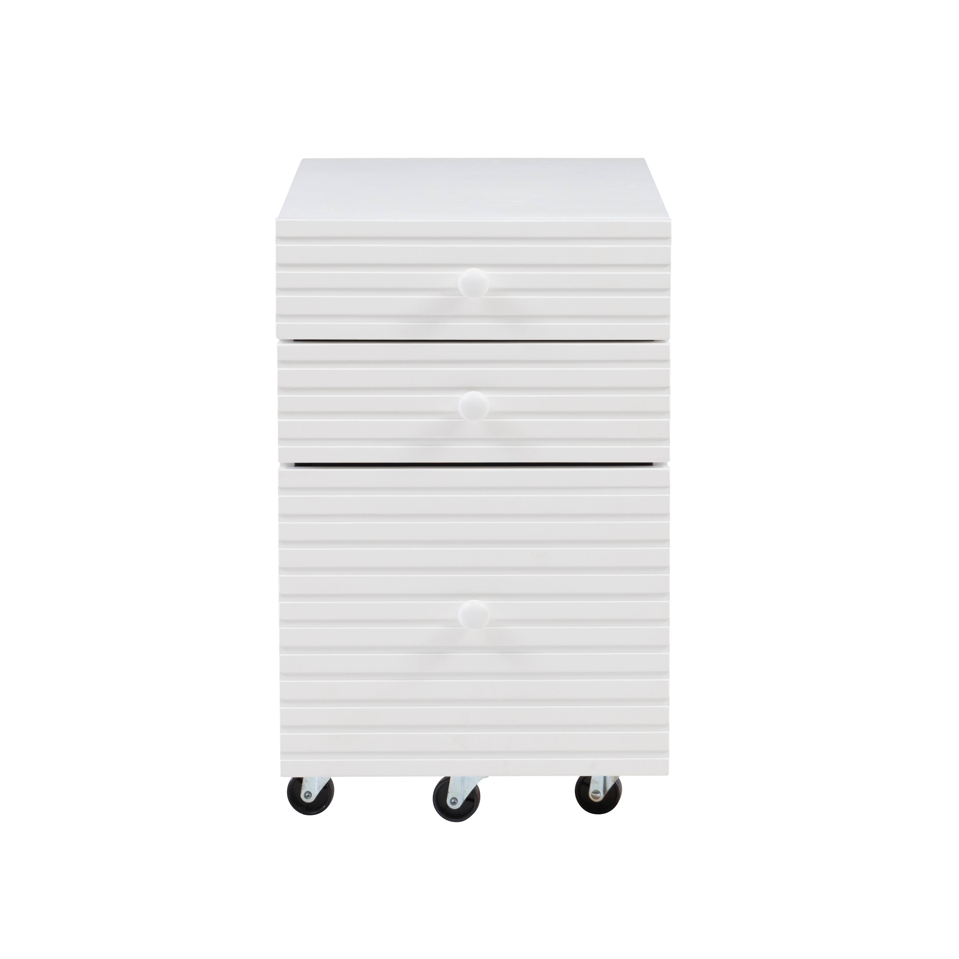 Alt View 11. Linon Home Décor - Rosita Three-Drawer File Cabinet - White.