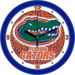 MpDirect - Florida Gators 11.5'' Suntime Premium Glass Face Dimension Wall Clock - Multicolor