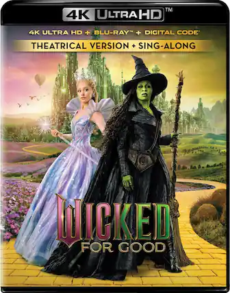 Front. Wicked: For Good - 4K Blu-Ray.