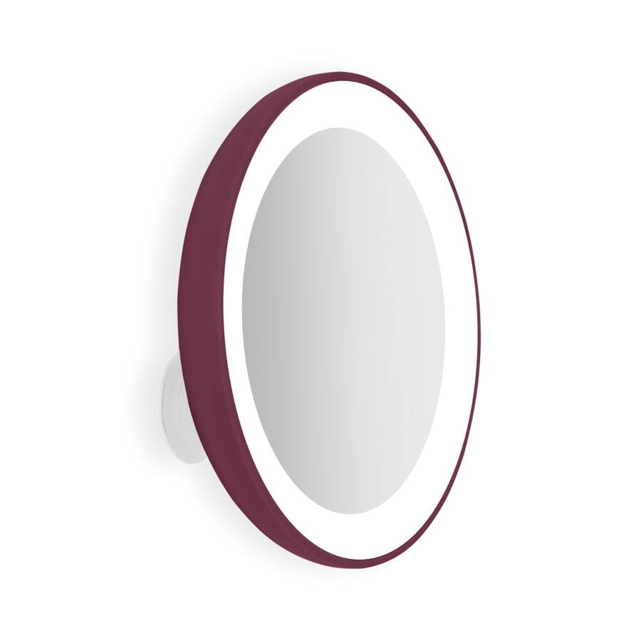 Front. Zadro - LED Lighted Compact Mirror with 10X Magnification & Suction Cups - Magenta.