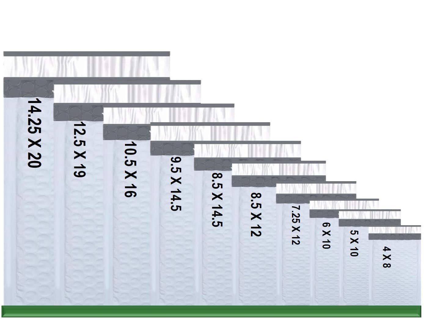 14.25 X 20  
12.5 X 19  
10.5 X 16  
9.5 X 14.5  
8.5 X 14.5  
8.5 X 12  
7.25 X 12  
6 X 10  
5 X 10  
4 X 8