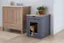 Alt View 11. TRINITY - 20" Dark Gray Litter Box Enclosure End Table w/ Drawer - Dark Gray.