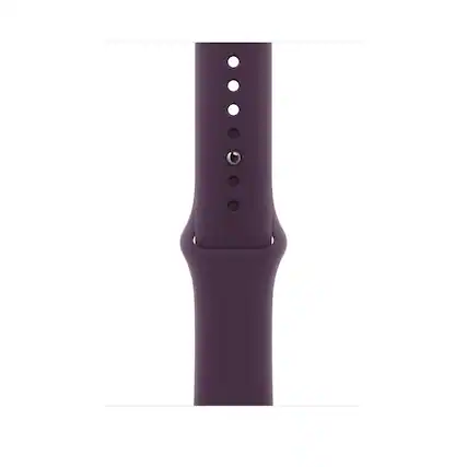 Front. Apple - Apple Watch Band - Sport Band (46mm) - Plum - S/M - Purple.