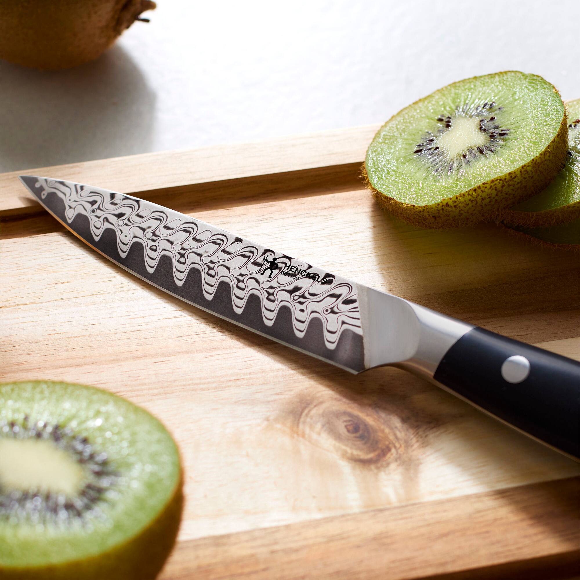 Alt View 2. Henckels - Henckels Compass Damascus 4-inch Paring Knife - Black.