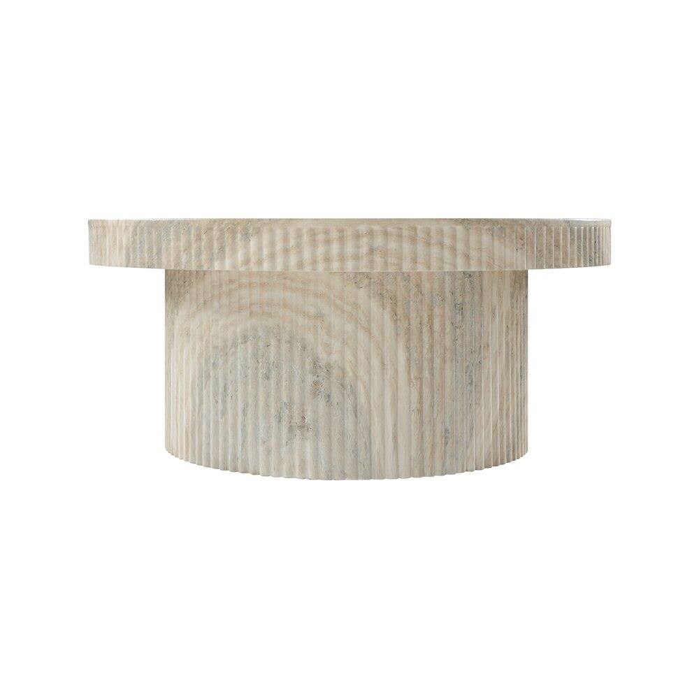 Alt View 2. Meridian Furniture - Legatto Travertine Travertine Finish Concrete Coffee Table - Grey.