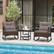 Alt View 3. Costway - 3 PCS Patio Rocker Set with 2-Tier Coffee Table & Soft Seat Back Cushions Outdoor - Mix Brown + Grey.