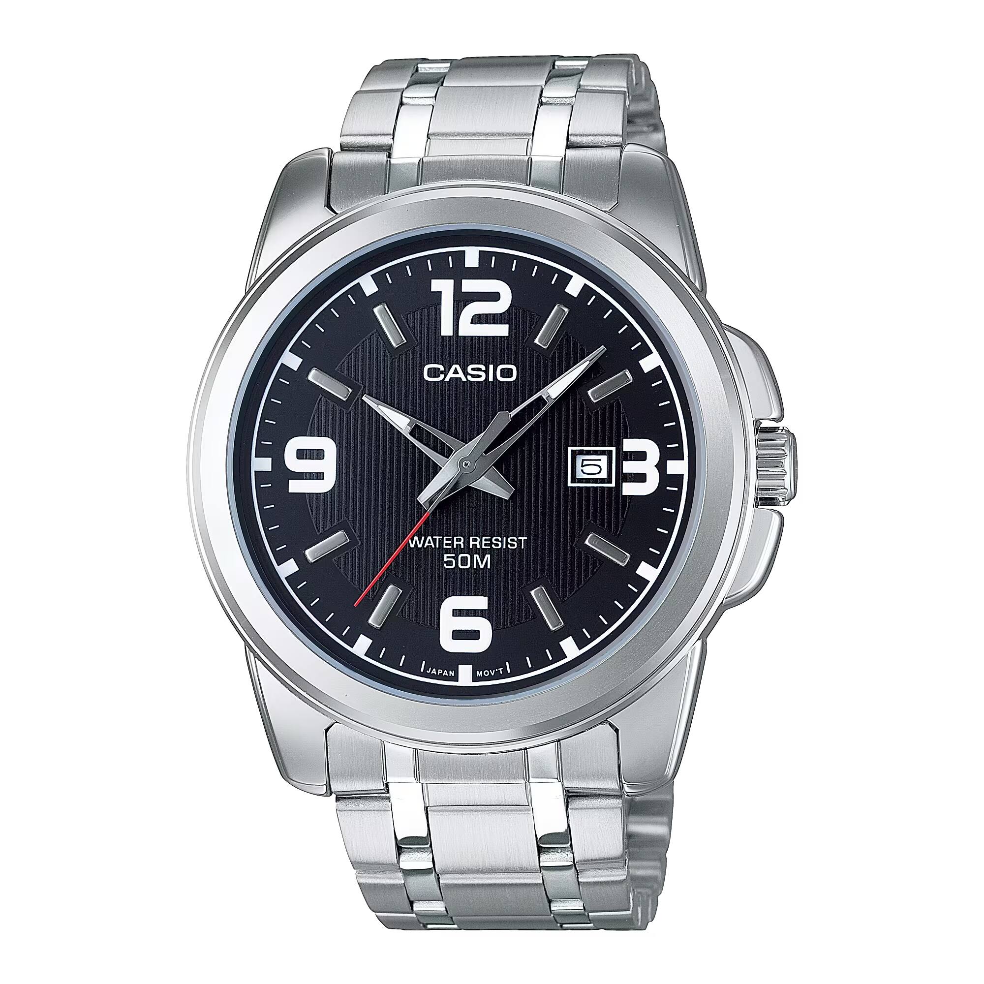 Casio - Women’s Analog Watch Black Dial Steel Bracelet - LTP-1314D-1AVDF - Silver